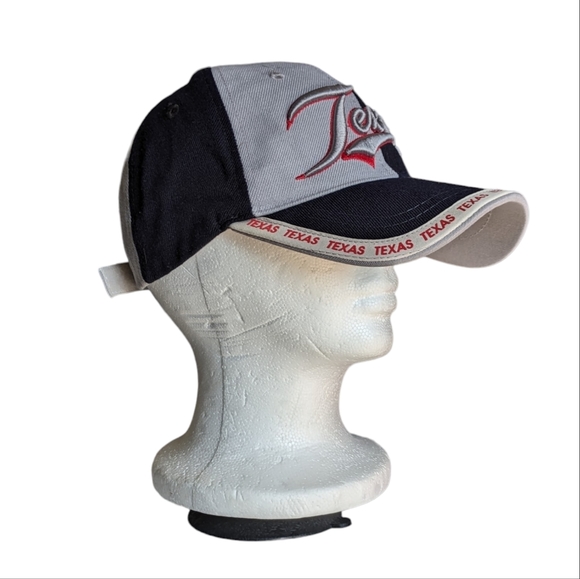 Vintage Texas Embroidered Hat Grey and Black Sams Cap Adjustable - Picture 3 of 13